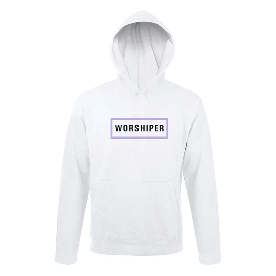 Worshiper unisex pulóver fehér