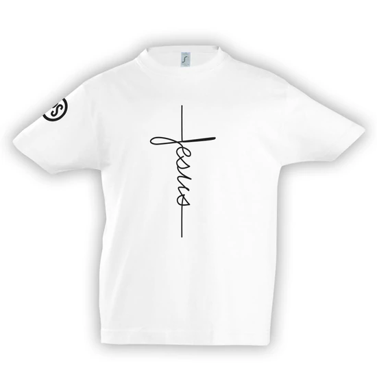 Jesus fehér gyerek póló