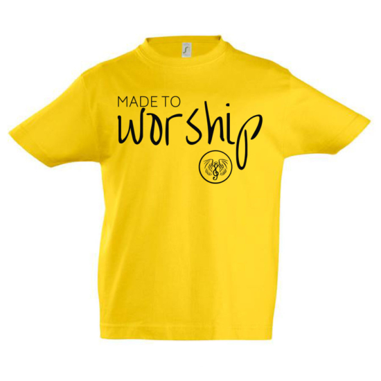 Made to worship napsárga gyerek póló