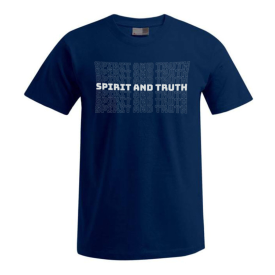 Spirit and Truth sötétkék férfi póló
