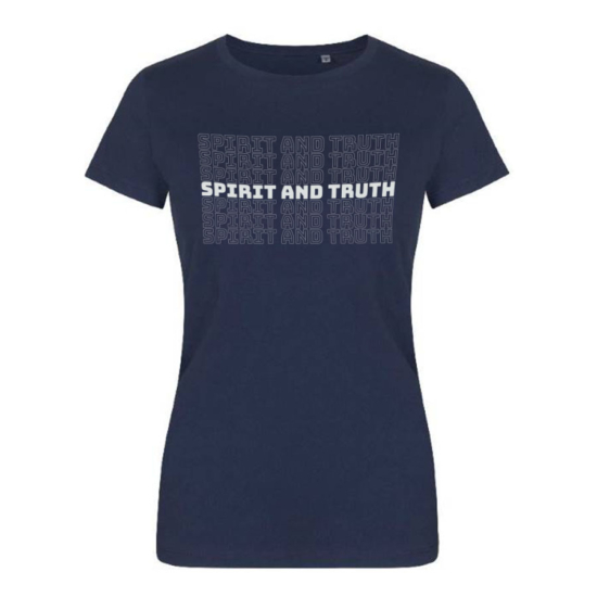 Spirit and Truth sötétkék női póló