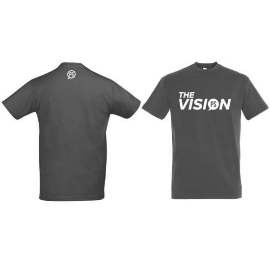The Vision sötétszürke férfi póló
