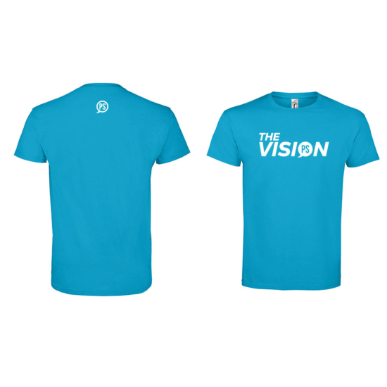 The Vision vízkék férfi póló